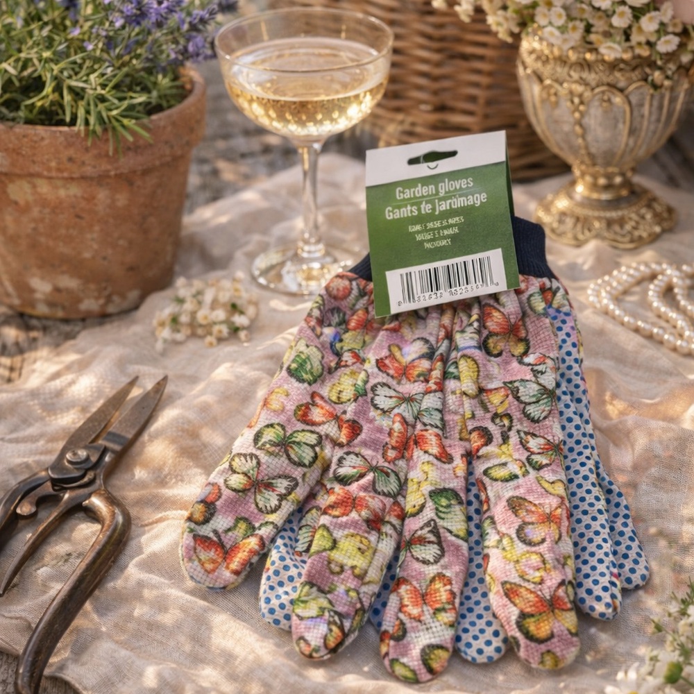 Floral Garden Gloves – One Size Fits All | Cute Gardening Gloves for Women